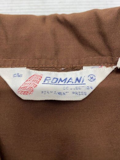 商品画像：80s/ROMANI/キューバシャツ/半袖シャツ/M/ポリエステル/BRW/総柄 3