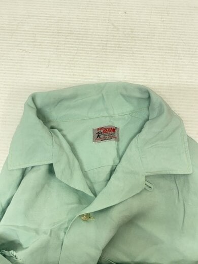 商品画像：60s/BUD BERMA/エメラルドグリーン/VINTAGE/長袖シャツ/GRN/無地 5