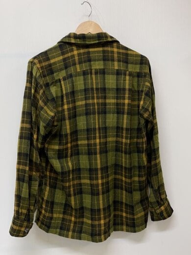 商品画像：60s-70s/ST MORITZ/ボードシャツ/ネルシャツ/M/ウール/GRN/チェック 2