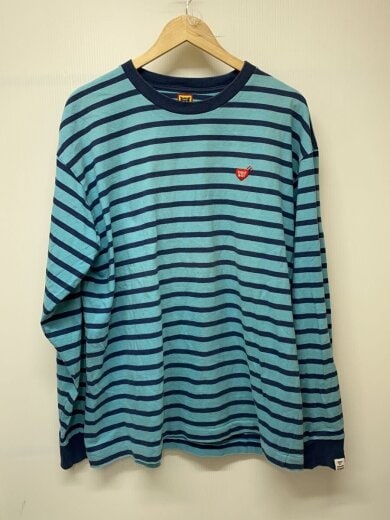 商品画像：長袖Tシャツ/XXL/コットン/BLU/ボーダー 1