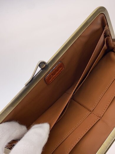 商品画像：長財布/レザー/BRW/無地/レディース/がま口 5