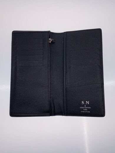 商品画像：ポルト・フォイユ・ブラザ_ダミエ・グラフィット/二つ折り長財布/ロゴ/PVC/BLK/メンズ 4