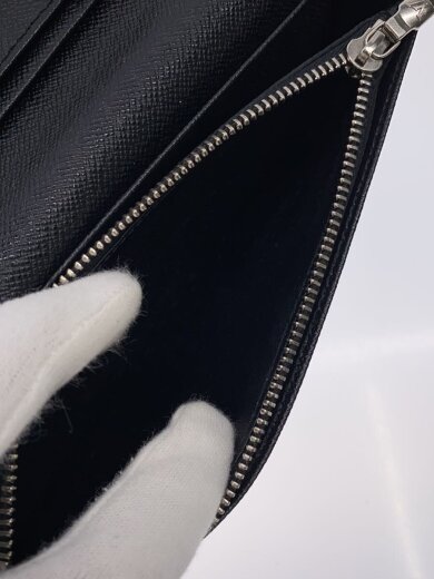 商品画像：ポルト・フォイユ・ブラザ_ダミエ・グラフィット/二つ折り長財布/ロゴ/PVC/BLK/メンズ 5