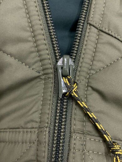 商品画像：Diamond Quilted Bomber Hoody/S/ポリエステル/KHK/STY27610FA21 6