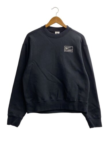 商品画像：×STUSSY/Wash Crew Fleece Blackスウェット/XXS/コットン/BLK/DO5311-010 1