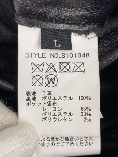 商品画像：NEW DOUBLE BREAST RIDERS/L/羊革/BLK/無地/3101048// 4