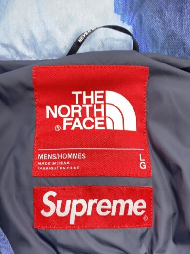 商品画像：Bleached Denim Print Nuptse Jacket/L/ナイロン/BLU/ND52100I// 3