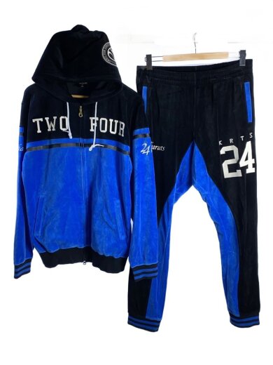 商品画像：セットアップ/L/コットン/BLU/無地 1