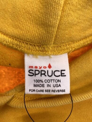 商品画像：パーカー/M/コットン/YLW/無地 3