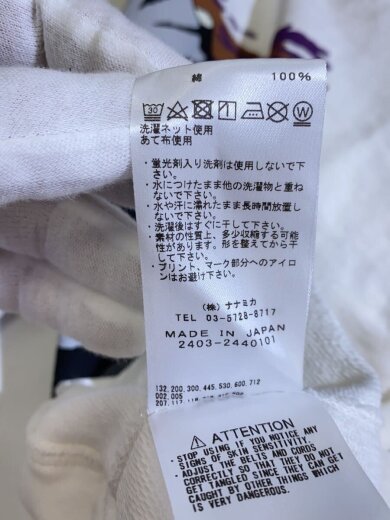 商品画像：パーカー/M/コットン/WHT/プリント/n24fh040 4