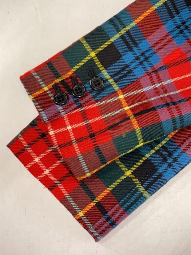 商品画像：チェスターコート/M/ウール/RED/チェック 6