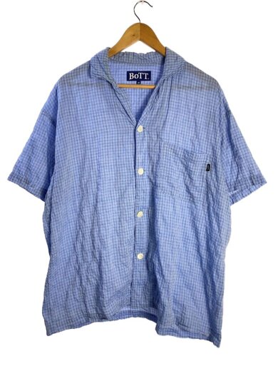 商品画像：半袖シャツ/M/コットン/BLU/チェック/241BoTT27Windowpae　S/S/ 1