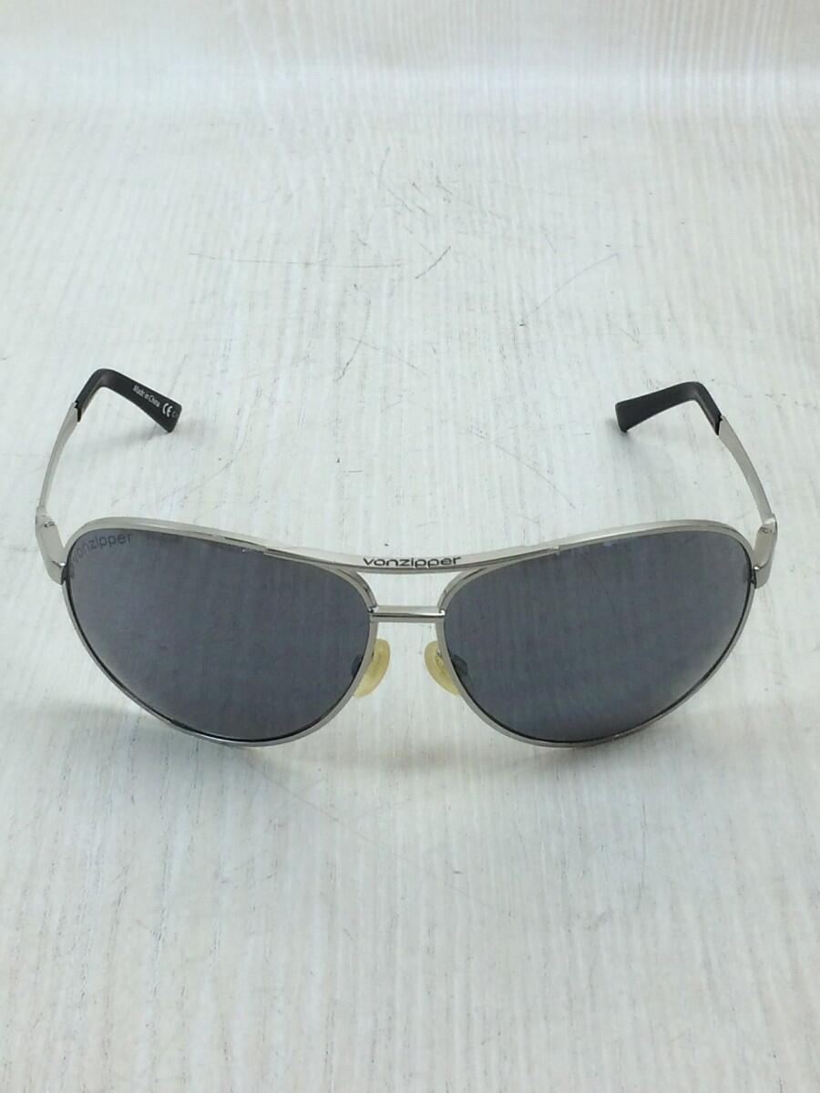 ボンジッパー 授与 サングラス ティアドロップ シルバー グレー
