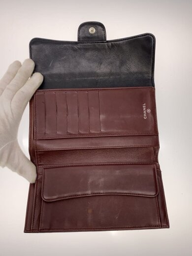 商品画像：長財布/山羊革/BLK/無地/レディース 4