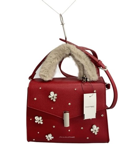 商品画像：ショルダーバッグ/レザー/RED/無地 1