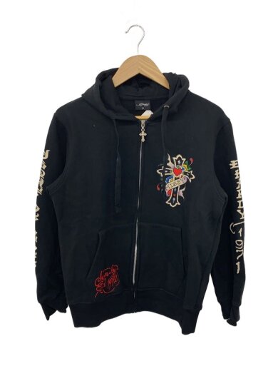 商品画像：ジップパーカー/M/コットン/BLK 1