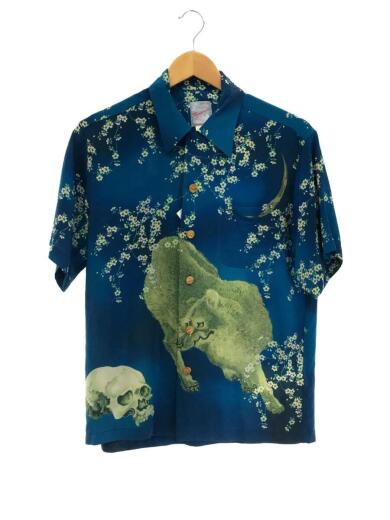 画像：その他ブランドFUKUWAUCHI/オオカミ/アロハシャツ/M/シルク/ブルー1
