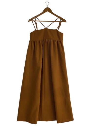 商品画像：DESIGN STRAP GATHER/キャミワンピース/1/ポリエステル/BLK/10112-5202 1