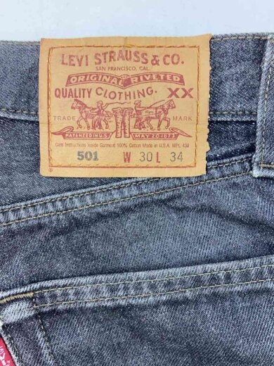 商品画像：97年製 90S MADE IN USA 501 ストレートパンツ/30/デニム/BLK/501-0658 4