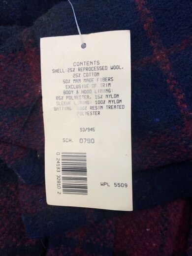 商品画像：USA製/ジャケット/M/ウール/レッド/ブラック/チェック 5