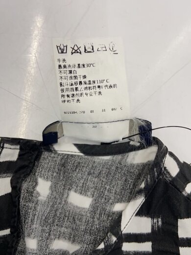 商品画像：シワ加工ノースリーブワンピース/--/コットン/ブラック/チェック 5