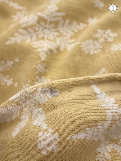 商品画像：雪の結晶/スウェット/--/コットン/YLW/総柄// 5