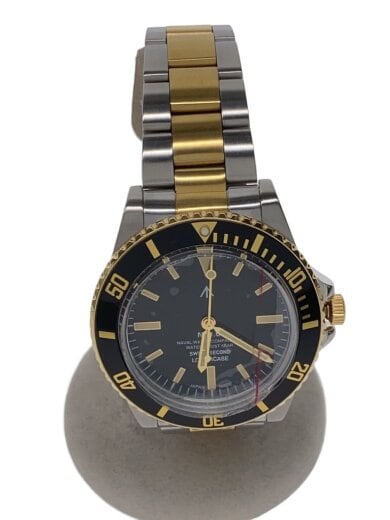 商品画像：NAVAL WATCH/別注/クォーツ腕時計/アナログ/ステンレス/ブラック/シルバー// 1