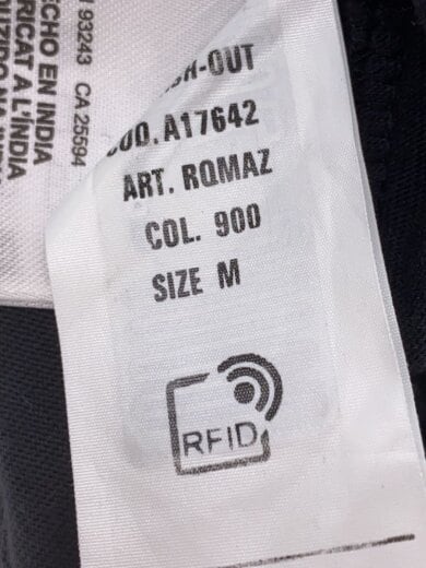 商品画像：Tシャツ/M/コットン/BLK/無地/A17642// 4