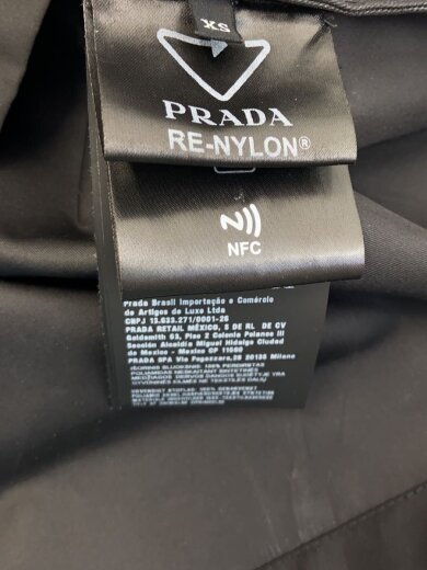 商品画像：Re-Nylon シャツ トライアングルロゴ 長袖シャツ/XS/ナイロン/BLK/SC514 S202 1WQ8 5