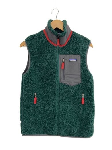 商品画像：フリースベスト/XS/ポリエステル/GRN/無地/STY23048 1