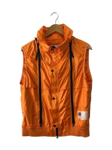 商品画像：多重ジップ/ベスト/S/ポリエステル/オレンジ/fh55fe141// 1
