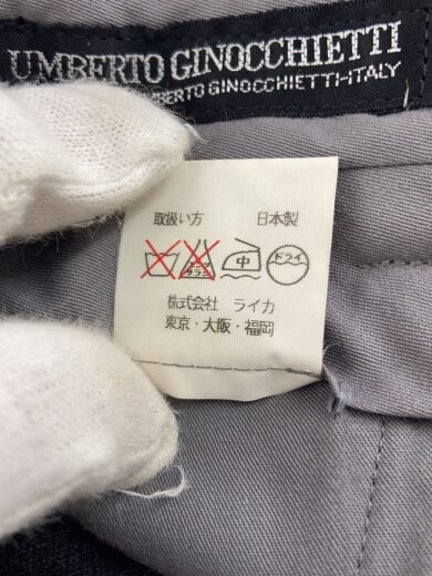 商品画像：umberto ginocchietti/ライカ期/2タック/スラックスパンツ/ウール/ブラック 7