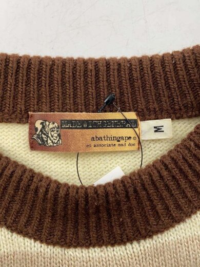 商品画像：ニット・セーター(厚手)/M/アクリル/BRW/ボーダー 3