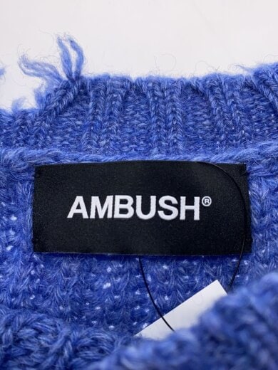 商品画像：ダメージニット/ニット・セーター(厚手)/2/ウール/BLU/12112221 3