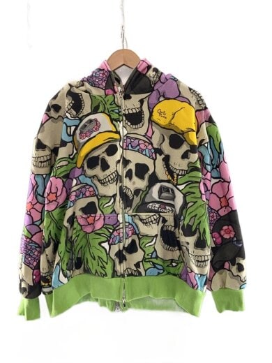 商品画像：Chris Pyrate/SJYLL ALL ZIP HOODIE/ジップパーカー/コットン/総柄 1