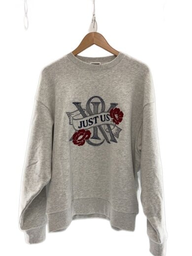 商品画像：JUST US/刺繍/スウェット/M/コットン/GRY/25-072-060-0013-4-0 1