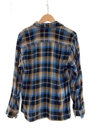 商品画像：KENTFIELD/60s/開襟/ボックスシャツ/長袖シャツ/M/レーヨン/BLU/チェック 2