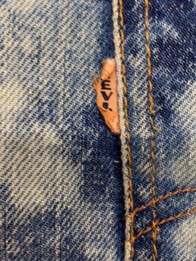 商品画像：70s/BIG E/オレンジタブ/ボタン裏1/42 TALON/ブリーチ加工/デニムパンツ 4