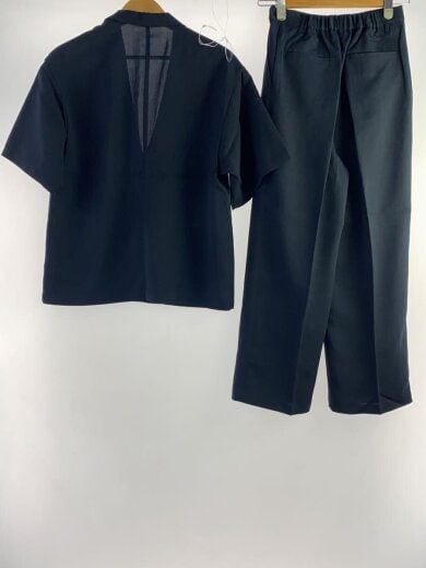 商品画像：半袖ジャケット/パンツ/セットアップ/S/ポリエステル/NVY/無地/1149248900285 2