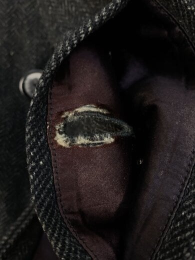 商品画像：80s/EATON/カナダ製/コート/36/ウール/BLK/ヘリンボーン/裏地破れ有 8