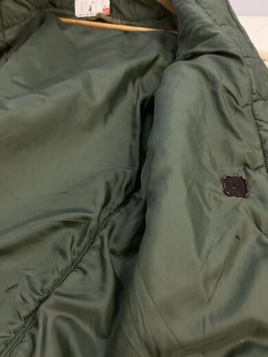 商品画像：ジャケット/--/ナイロン/KHK/無地/60s/アメリカ空軍/ライナー/汚れ・リブ破れ有 6