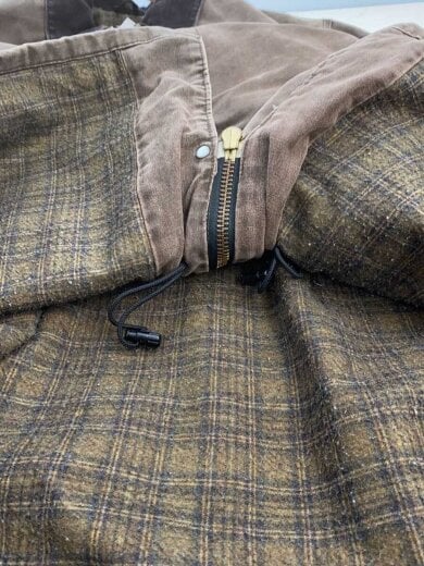 画像：Carharttジャケット/XL/コットン/BRW/無地/ランチコート/ブランケット/00s4