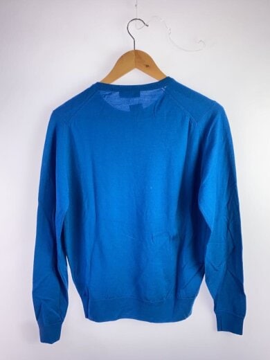 商品画像：ニット・セーター(薄手)/S/ウール/BLU/無地/毛羽立ち有 2