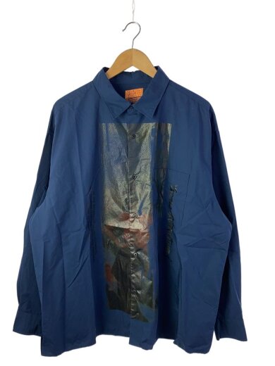 商品画像：長袖シャツ/XXL/コットン/NVY/無地 1