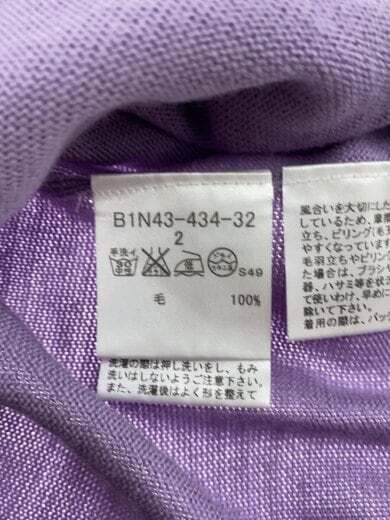 商品画像：ニット・セーター(薄手)/2/ウール/PUP/無地/B1N43-434-32/毛羽立ち有 4