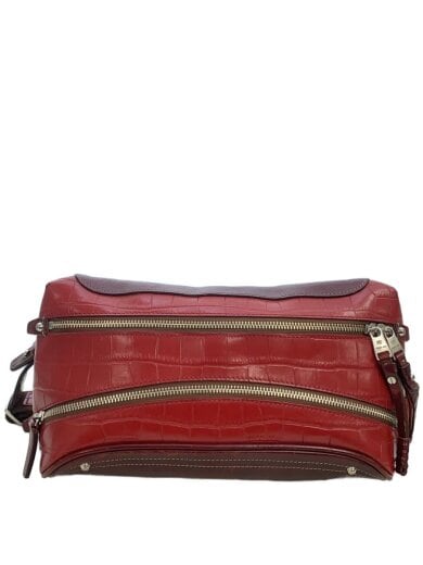 商品画像：バッグ/レザー/RED/無地/ボディバッグ/傷有 1