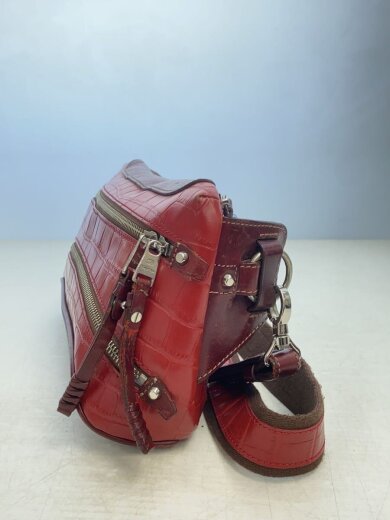 商品画像：バッグ/レザー/RED/無地/ボディバッグ/傷有 2