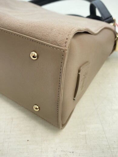 商品画像：ハンドバッグ/レザー/BEG/無地 7