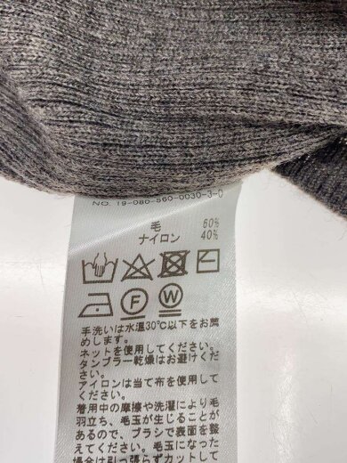 商品画像：ニット・セーター(薄手)/--/ウール/GRY/19-080-560-0030-3-0 3