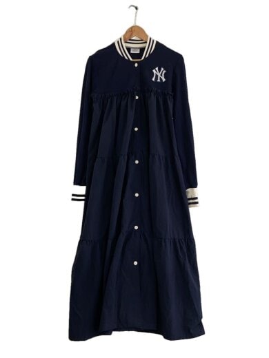 商品画像：ヤンキース/スタジャンコンビワンピース/FREE/レーヨン/NVY/無地/LF724003TS// 1